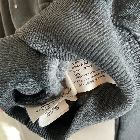 Zara Gray Cropped Jewel Studded Sweatshirt with Rhinestones Size small - Picture 7 of 11